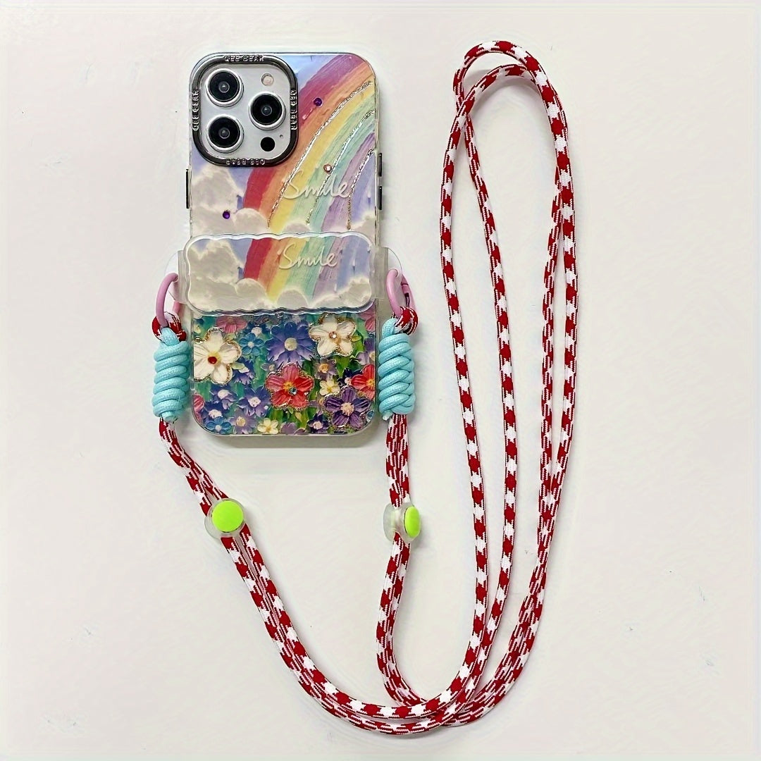Rainbow Floral Smile Case For IPhone