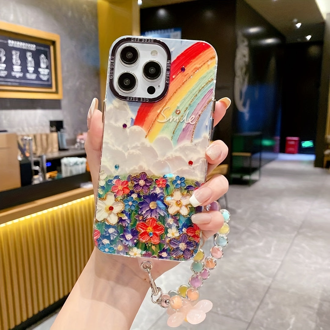 Rainbow Floral Smile Case For IPhone