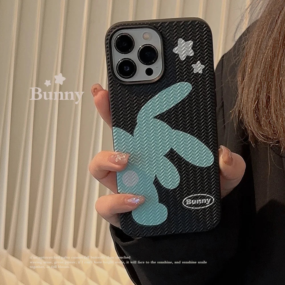 Simple Back Silhouette Rabbit Phone Case