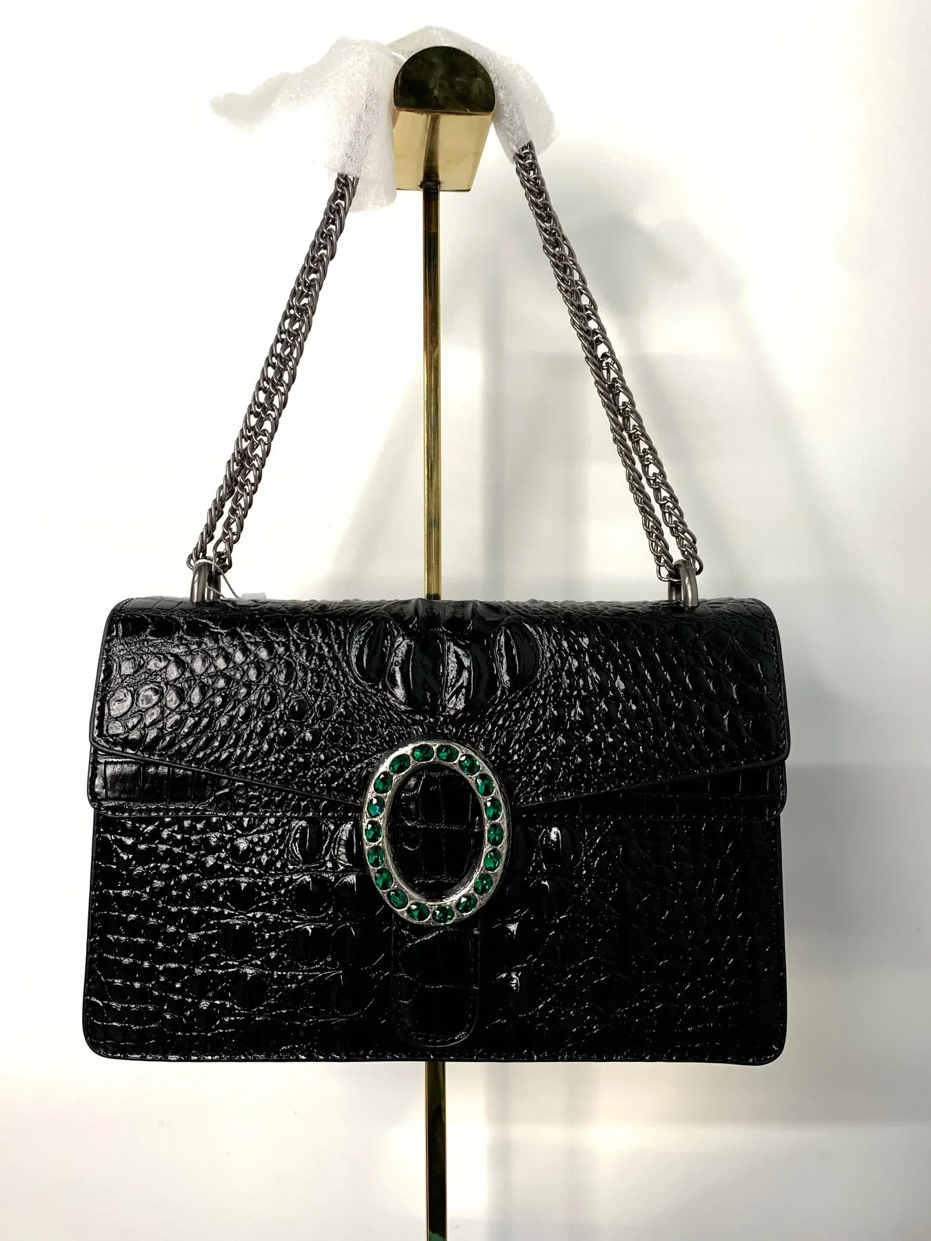 Black Alligator Bag