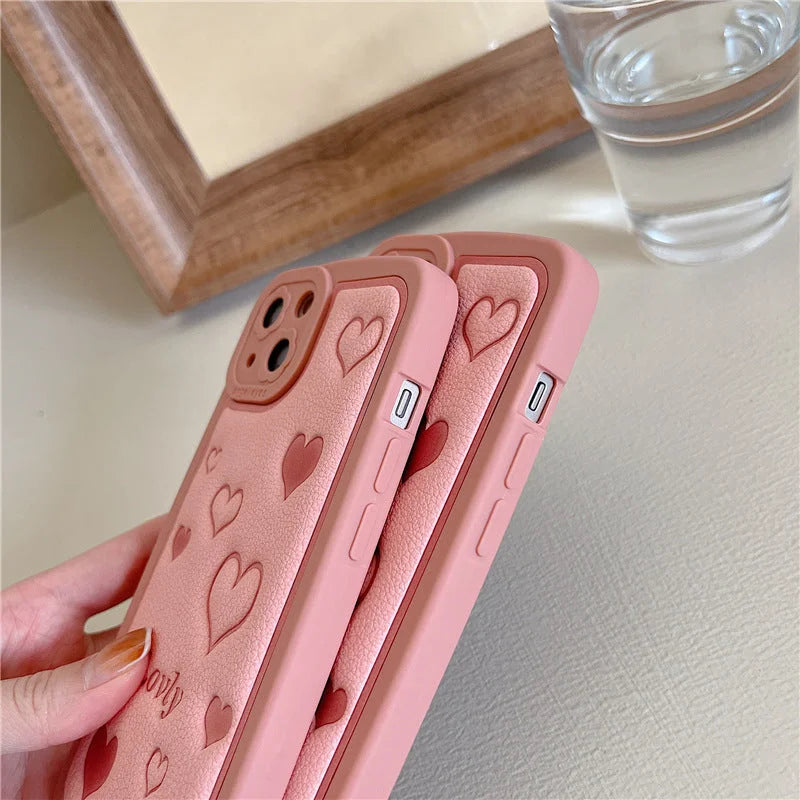 Girly Pink Heart Phone Case