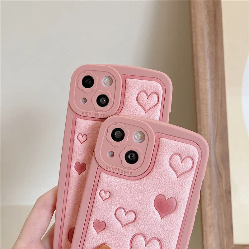 Girly Pink Heart Phone Case